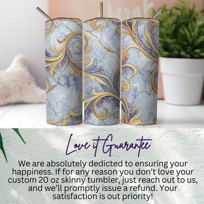Custom 20 oz Skinny Tumbler with Love Guarantee