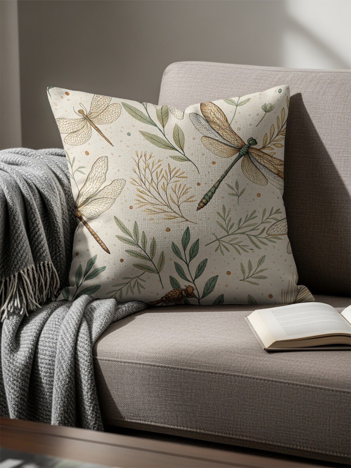 Dragonfly Patterned Cushion Decor for Stylish Living Rooms