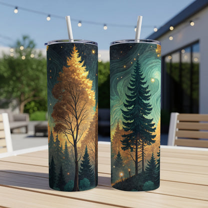 Beautiful Night Forest Design Insulated Tumbler