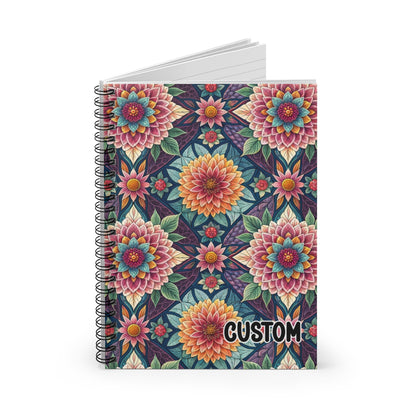 Colorful Floral Pattern Custom Notebook