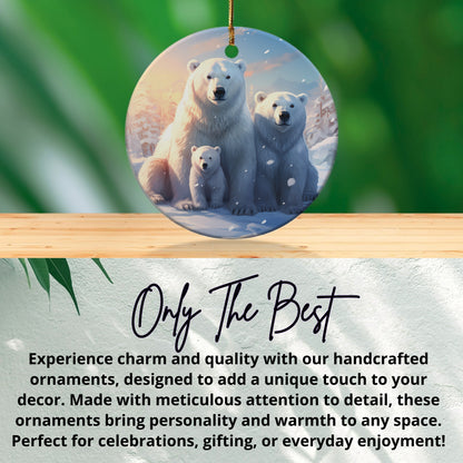 Adorable Polar Bear Family Ornament product type