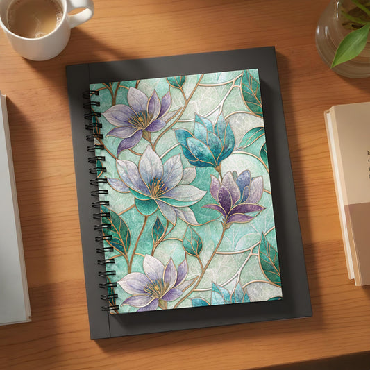 Beautiful Floral Pattern Abstract Design Notebook