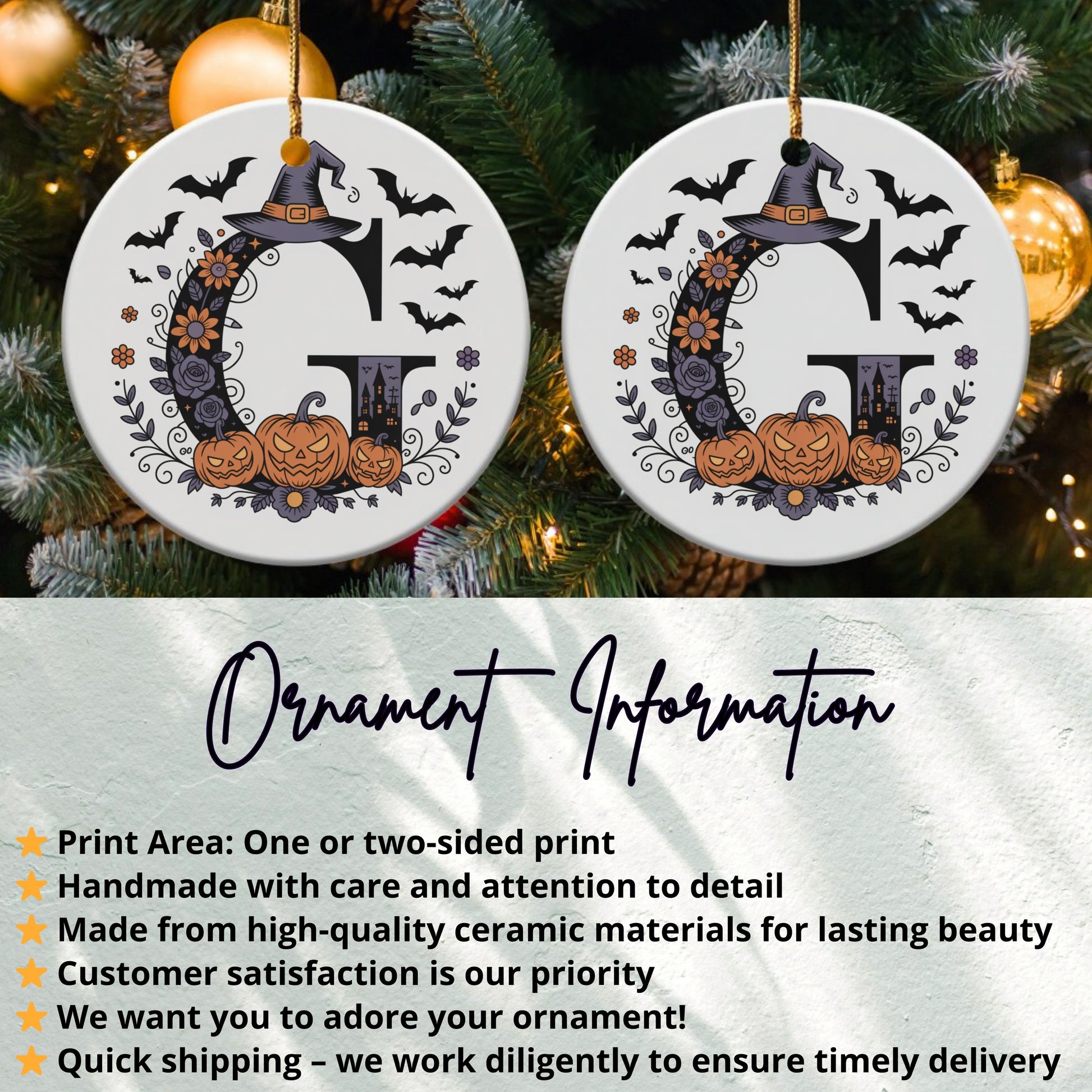 Halloween Themed Hanging Personalized Ornament product