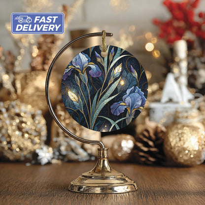 Elegant Floral Design Holiday Ornament Decoration