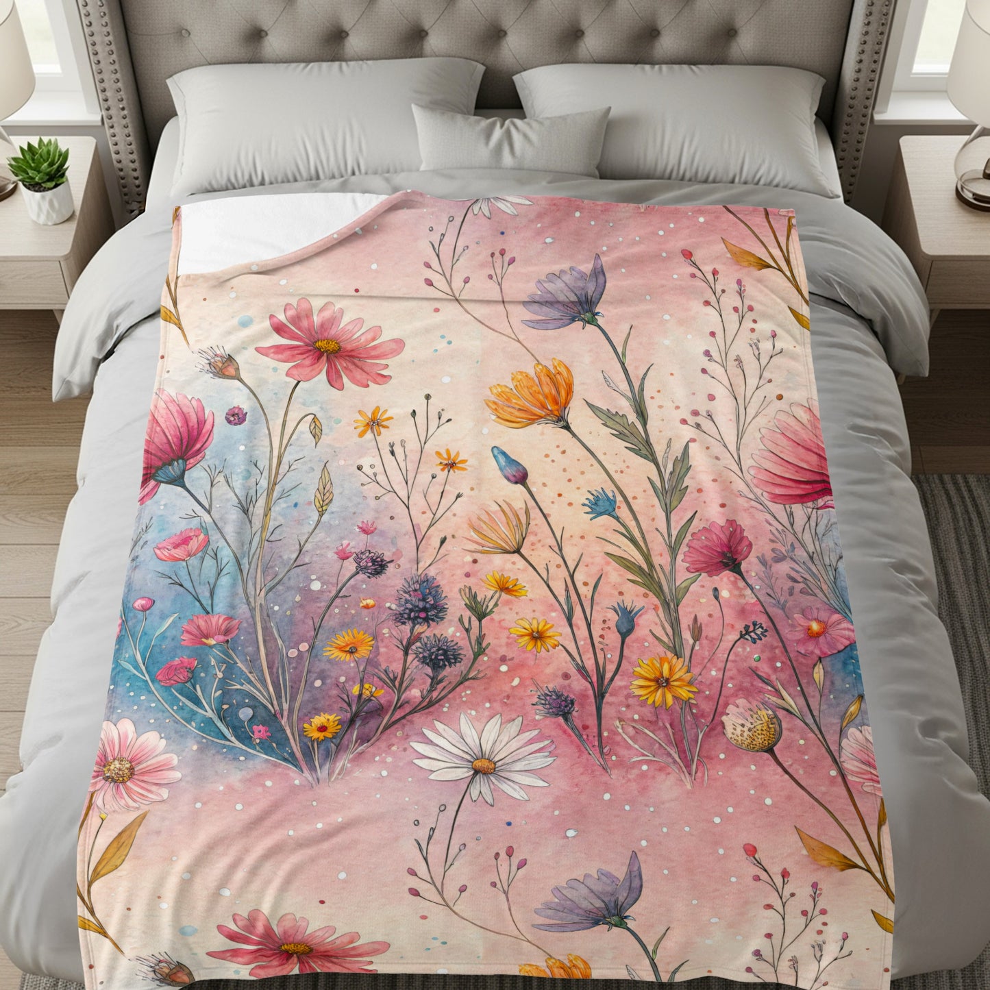 Watercolor Flower Garden Pretty Floral Pattern Seamless - Walk Greener