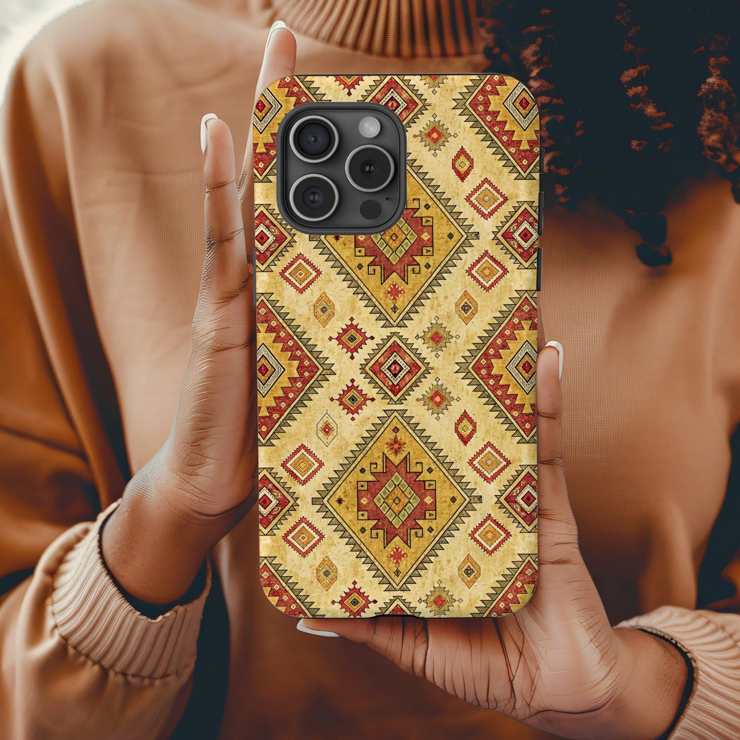 Vintage Geometric Pattern Design Phone Case