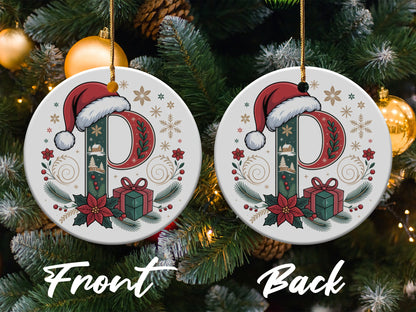 Festive Initial Christmas Ornament Perfect Seasonal Decor product type