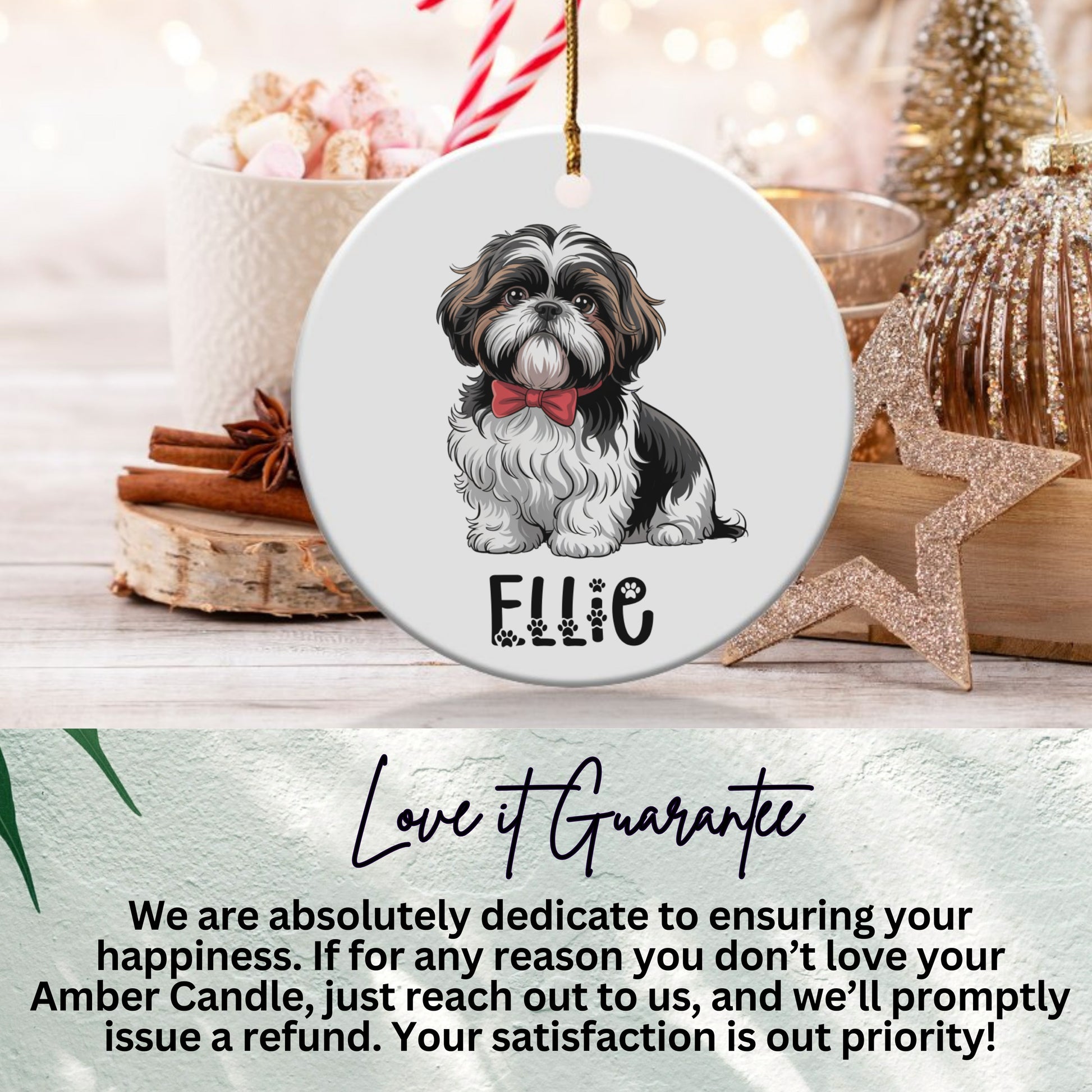 Personalized Dog Christmas Ornament Gift Product