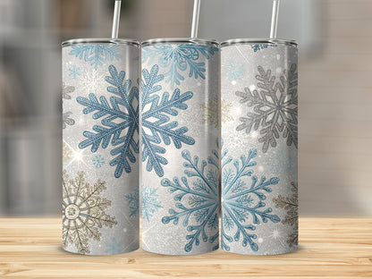Winter Holiday Snowflake Pattern Insulated Tumbler Product