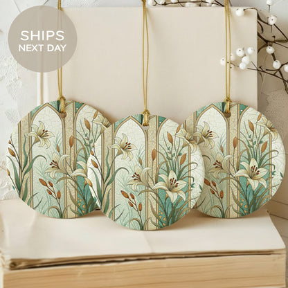 Elegant Floral Ornaments with Next Day Shipping