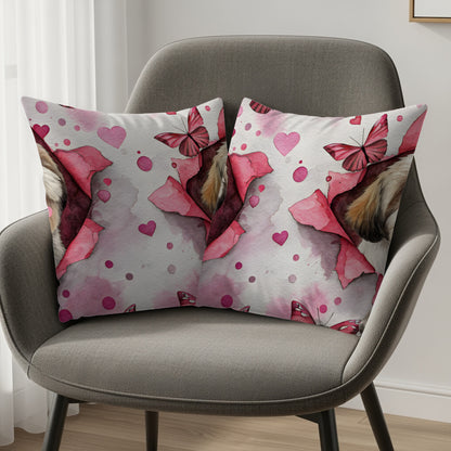 Adorable Dog and Butterfly Design Decorative Pillows