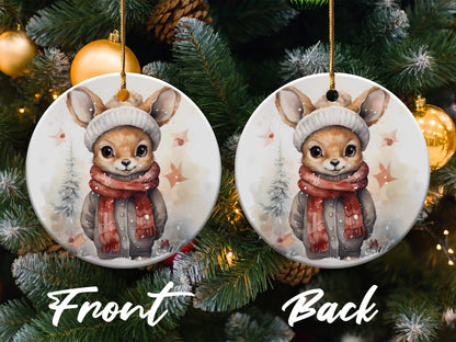 Festive Woodland Animal Ceramic Ornament product type