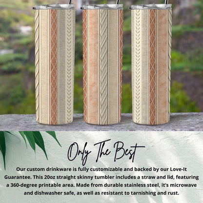 20oz Straight Skinny Tumbler with Straw and Lid