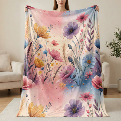 Watercolor Wildflower Garden Floral Pattern Design - Walk Greener