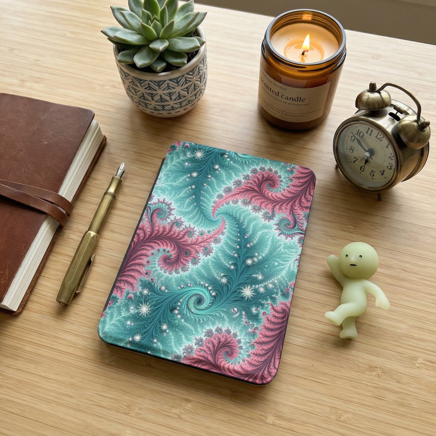 Floral Swirl Pattern Unique Design Hardcover Notebook
