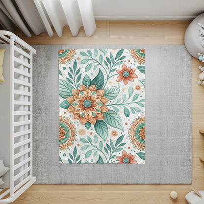 Artistic Floral Pattern Design in Watercolor Illustration - Walk Greener