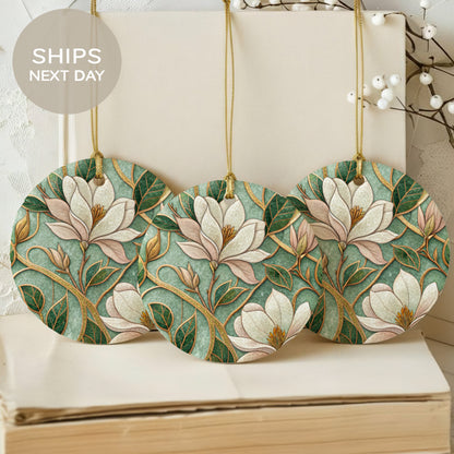 Elegant Floral Garden Design Hanging Ornament Set