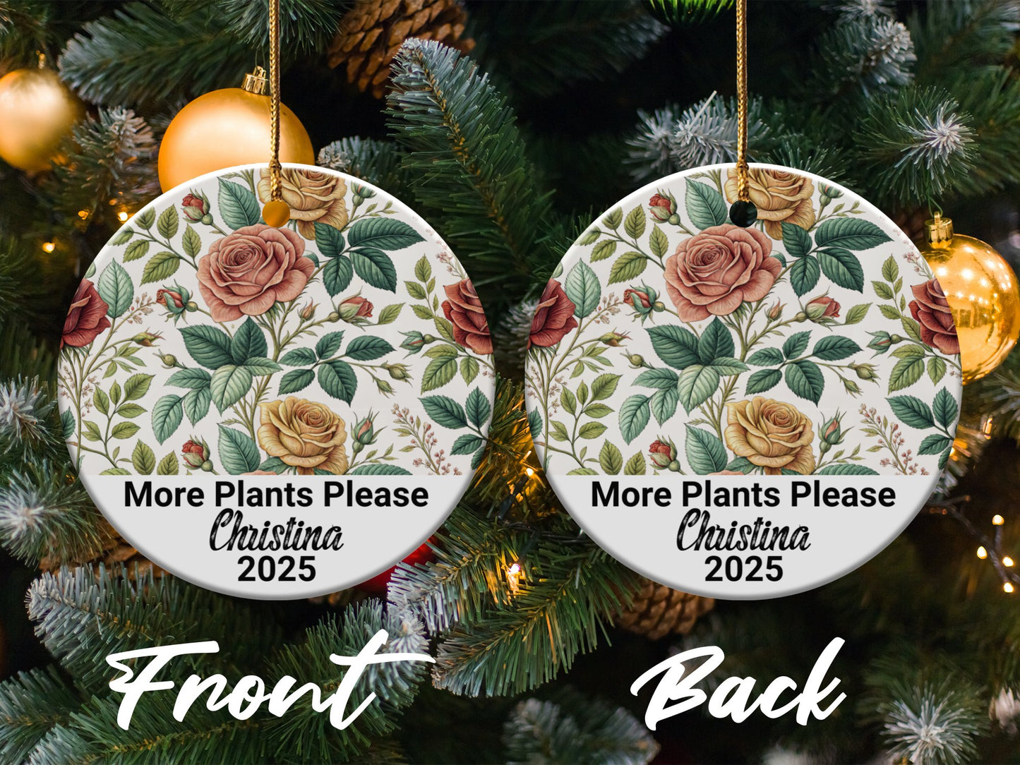More Plants Please Floral Customizable Ornament product