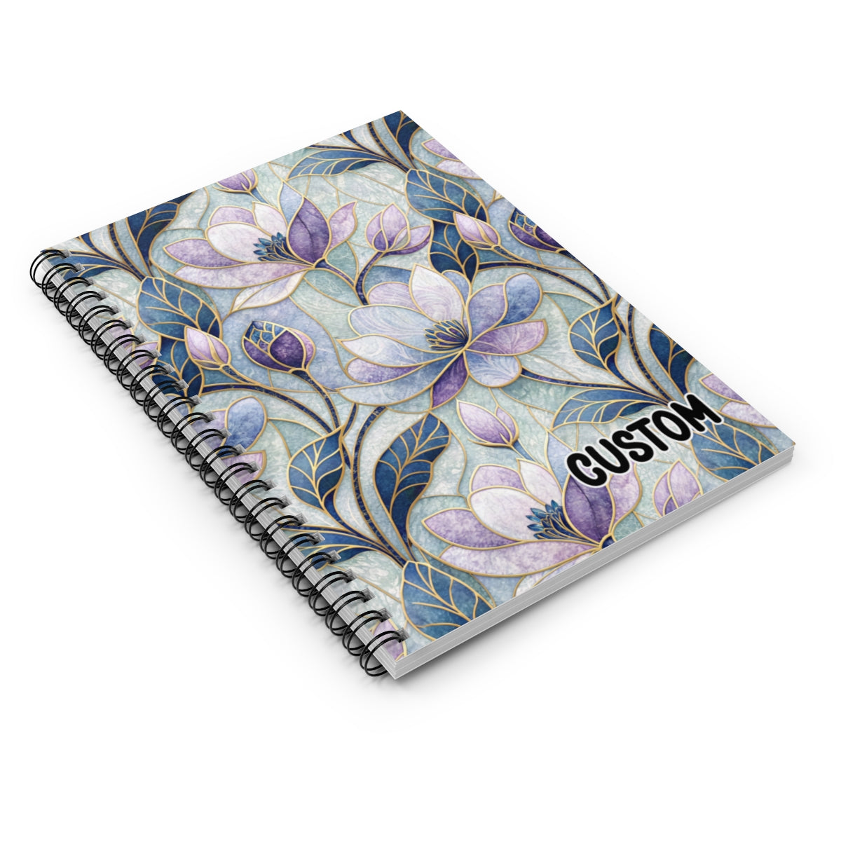 Custom Floral Design Spiral Bound Notebook