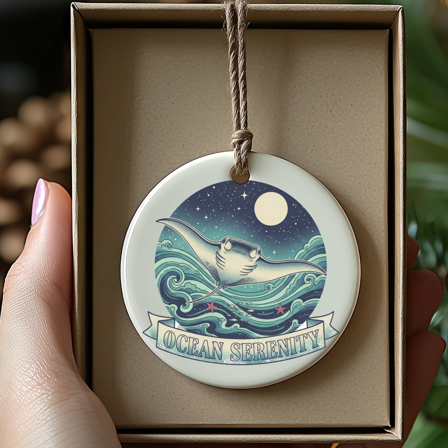 Ocean Serenity Ocean Scene Hanging Ornament product