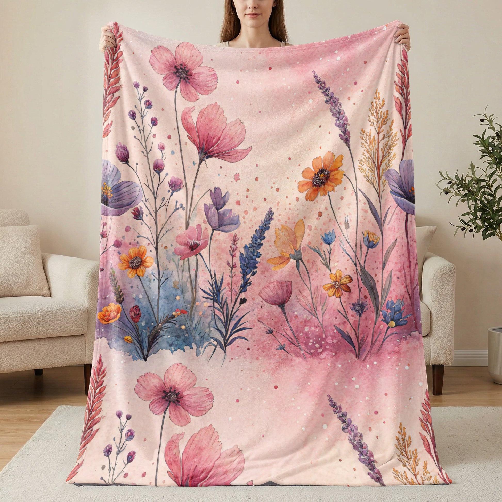 Watercolor Floral Garden Dreams Artistic Design - Walk Greener