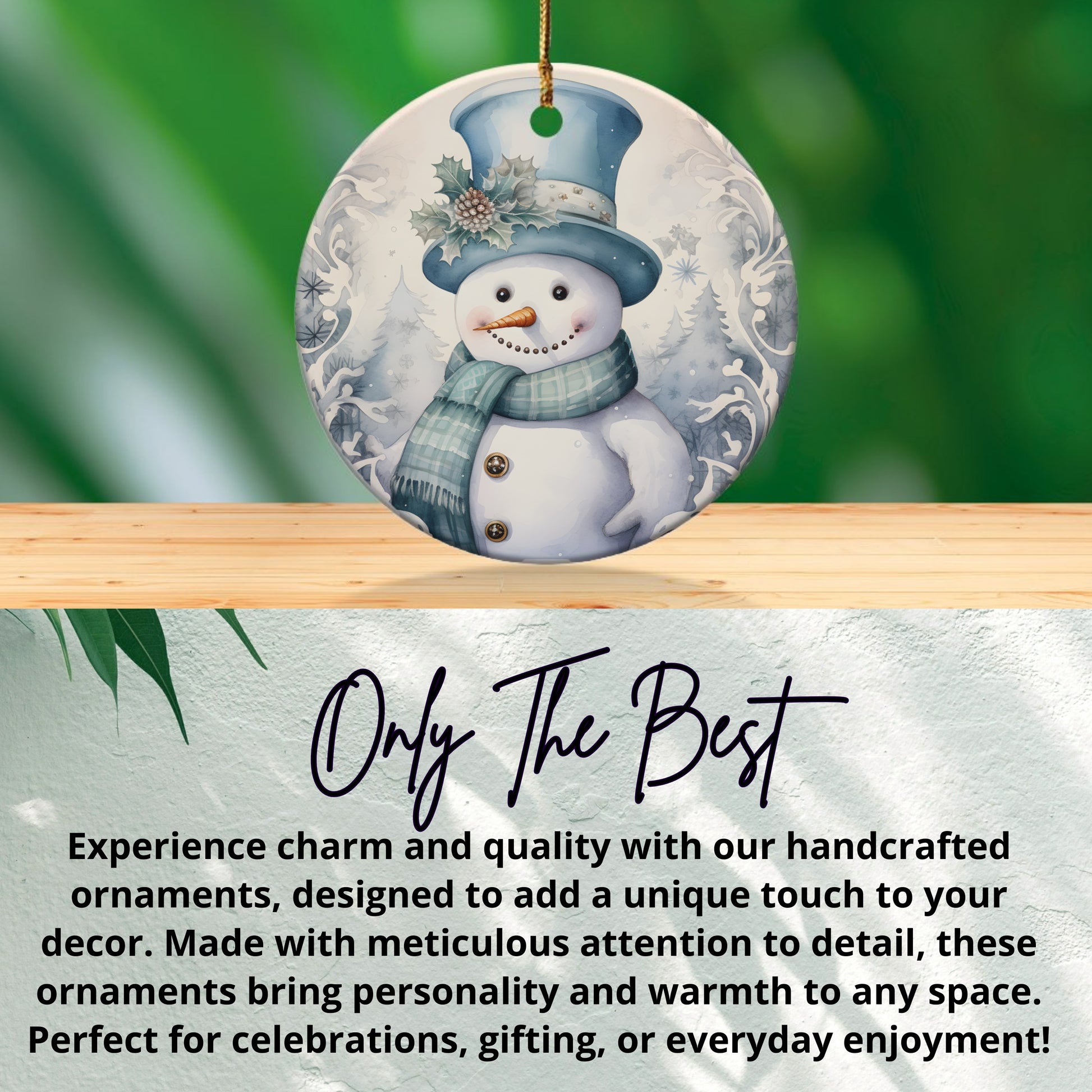 Adorable Snowman Holiday Ornament product