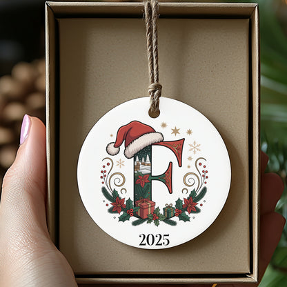 Personalized 2025 Christmas Ornament with Initial F product