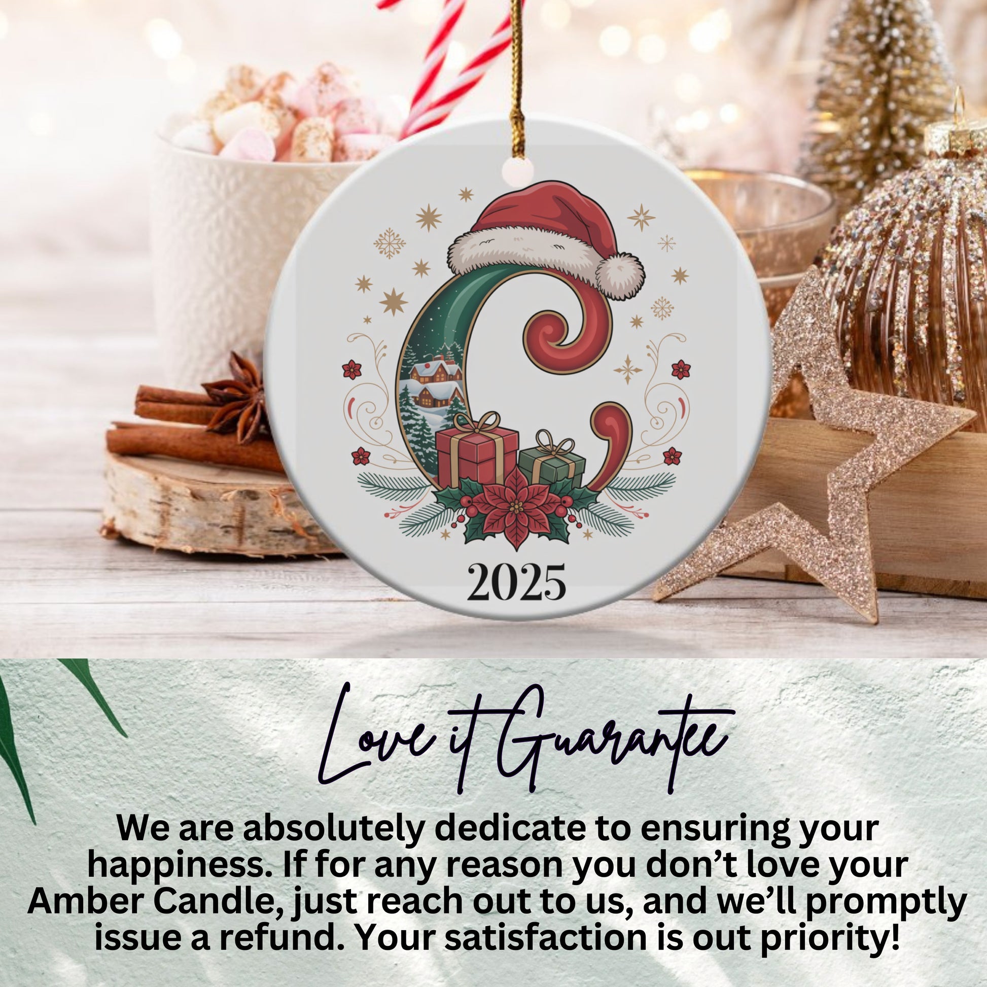 Festive Santa Hat 2025 Christmas Ornament product