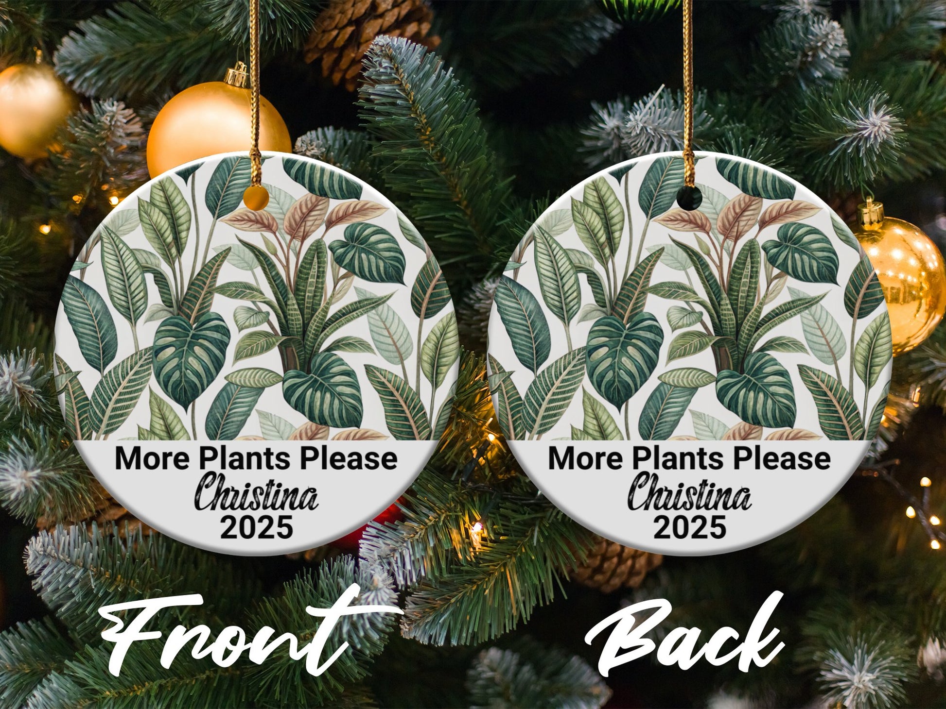 More Plants Please 2025 Custom Ornament product type