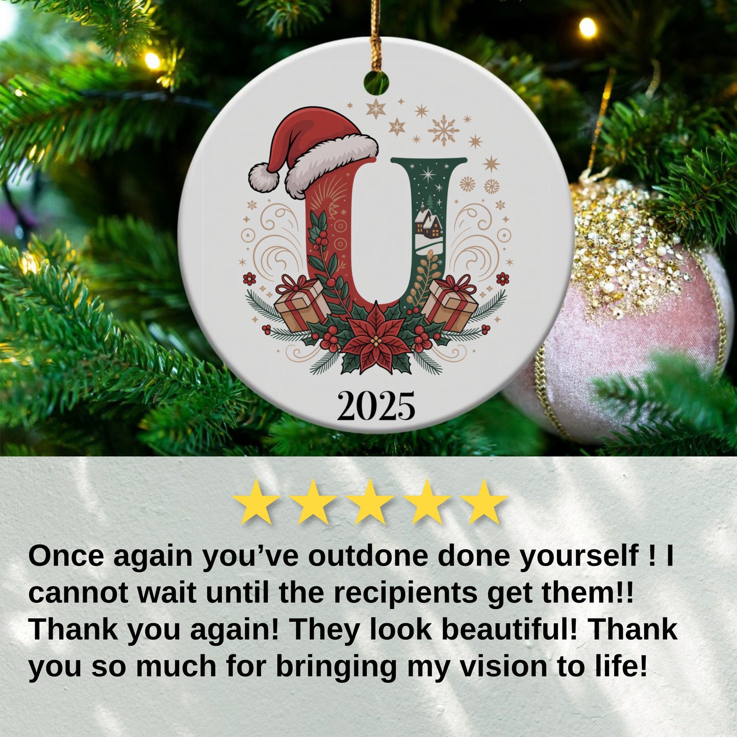 Personalized Christmas 2023 Ornament Hanging product