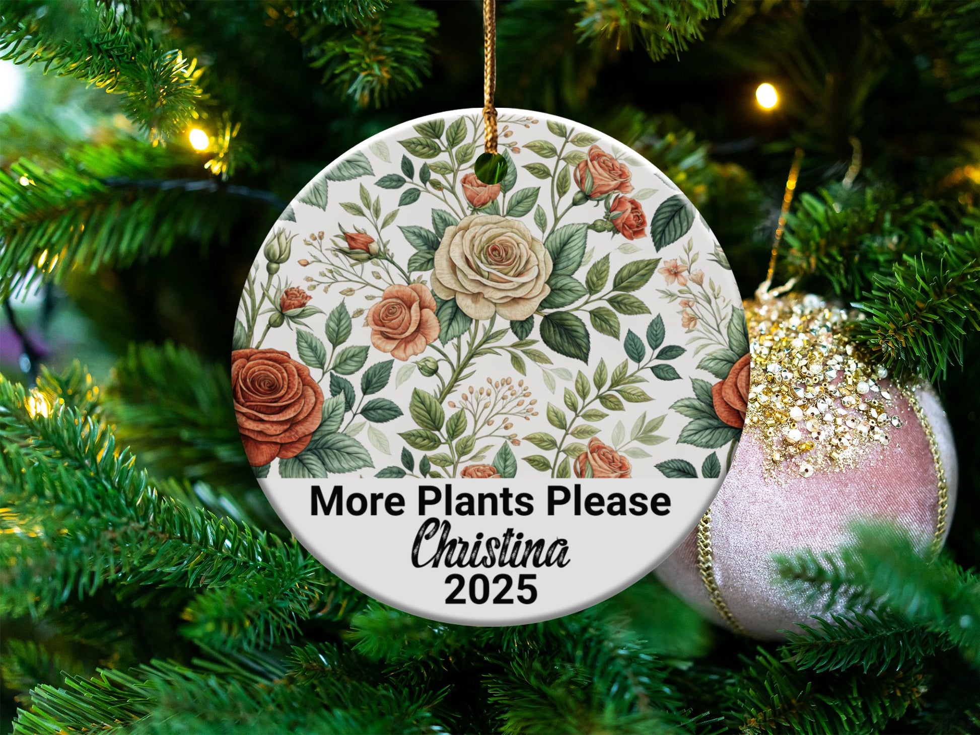 Floral More Plants Please Christina 2025 ornament product