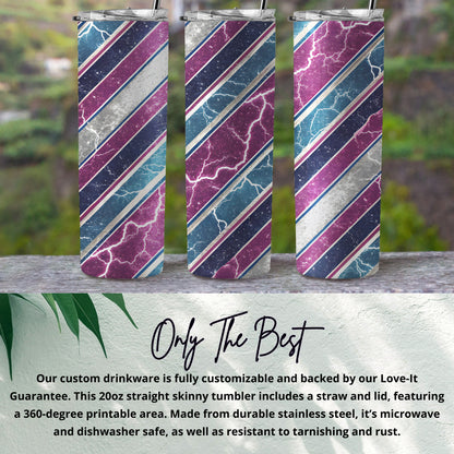 Customizable Skinny Tumbler with Straw and Lid Tumbler