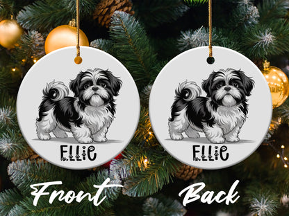 Custom Shih Tzu Dog Personalized Christmas Ornament product