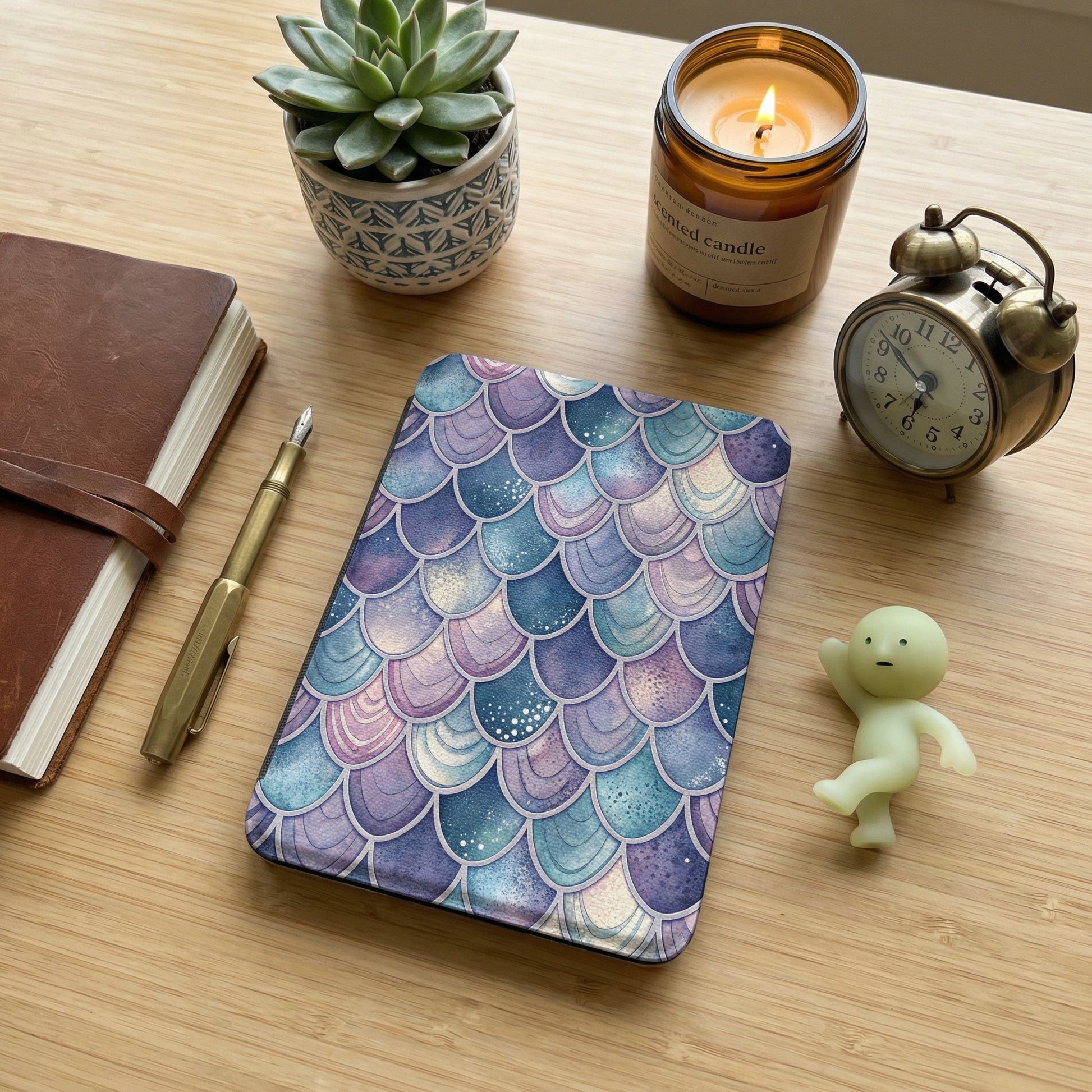 Mystical Purple and Teal Mermaid Scales Notebook