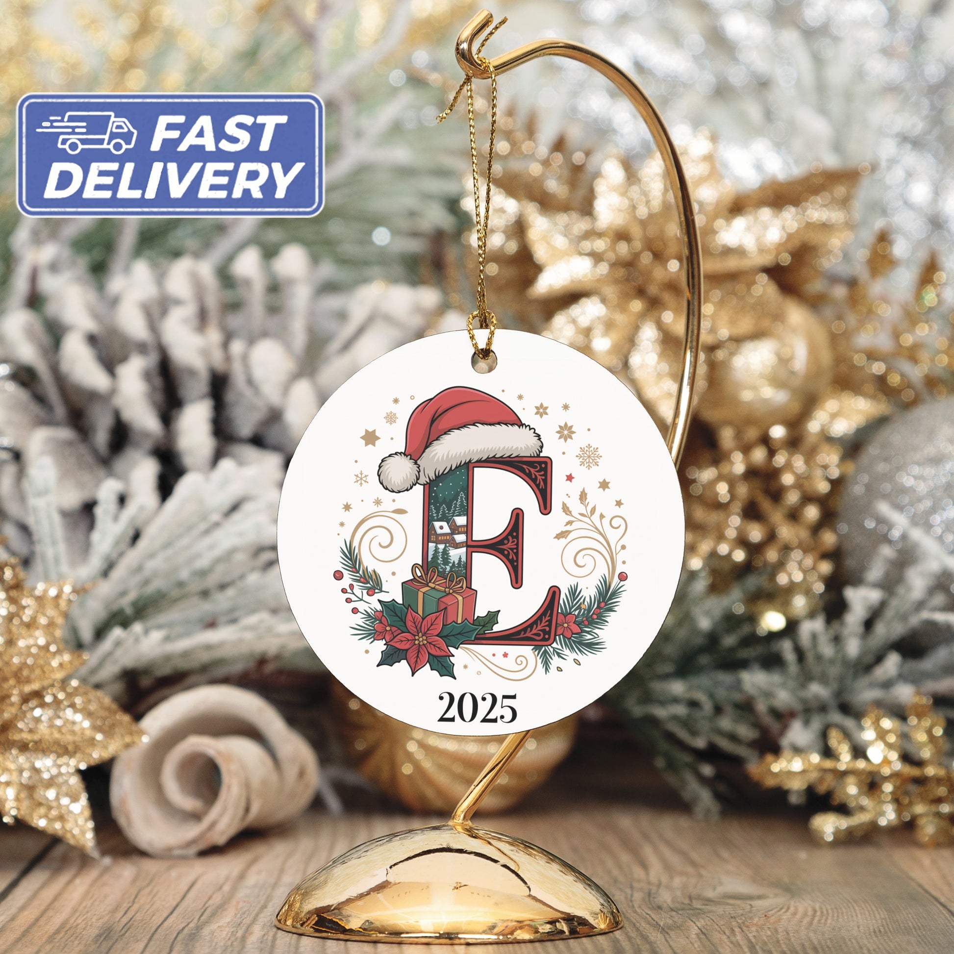 Personalized Santa Hat Decor Hanging Ornament product type