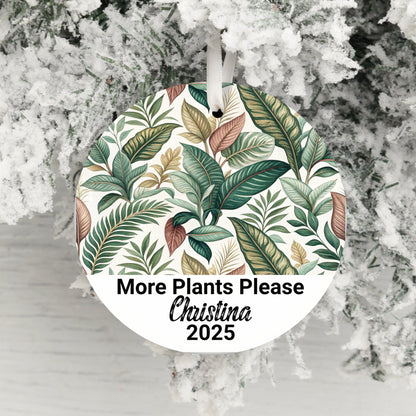'More Plants Please Custom Name Christmas Ornament product type'