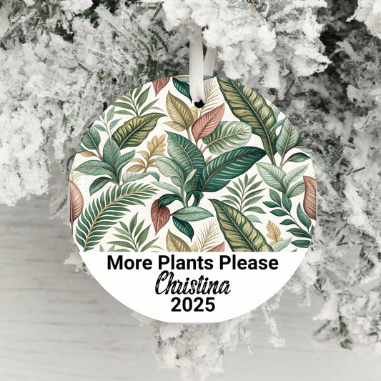 'More Plants Please Custom Name Christmas Ornament product type'