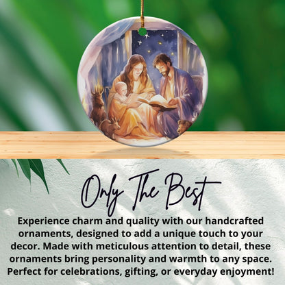 Handcrafted Nativity Scene Christmas Ornament product