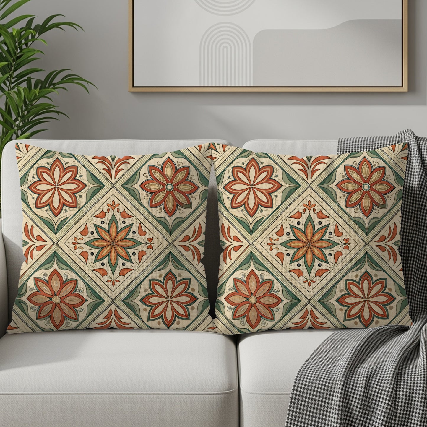 Vibrant Floral Medley Seamless Pattern Decorative Pillows & Pillow Cases - Walk Greener