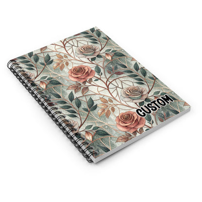Custom Floral Pattern Spiral Notebook Product