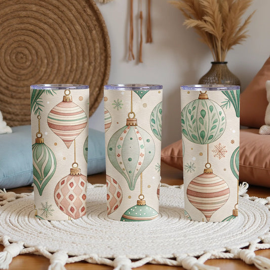 Festive Ornament Design Tumblers for Holiday Cheer