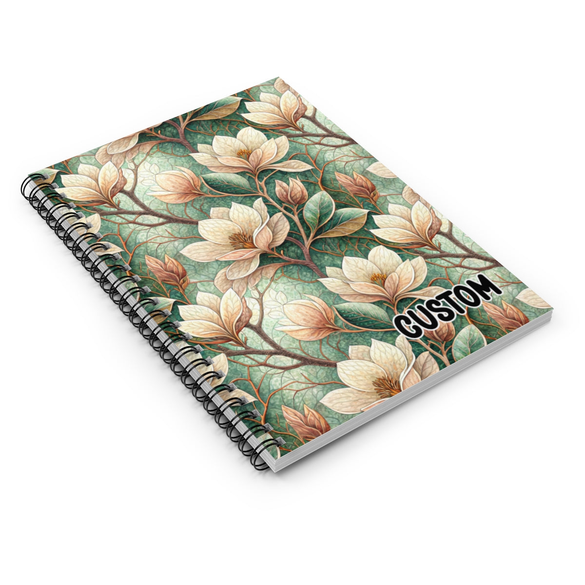 Custom Floral Design Spiral Bound Notebook