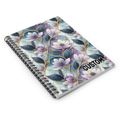 Custom Floral Design Notebook Customizable Agenda