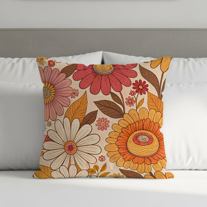 Retro Floral Pattern Decorative Pillow Cushion Cover