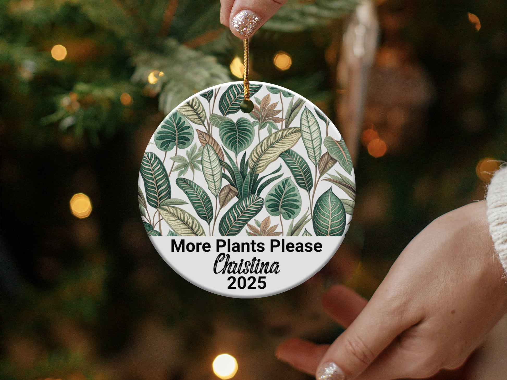 More Plants Please Customized Christmas Ornament product type