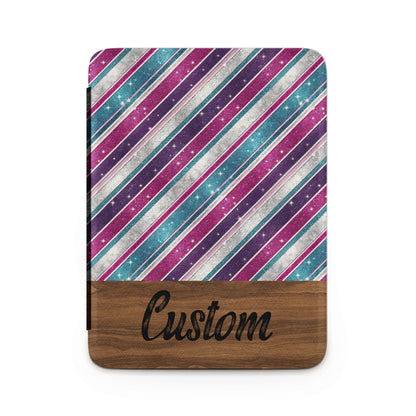 Custom Striped Purple and Blue Sparkle Design Cover