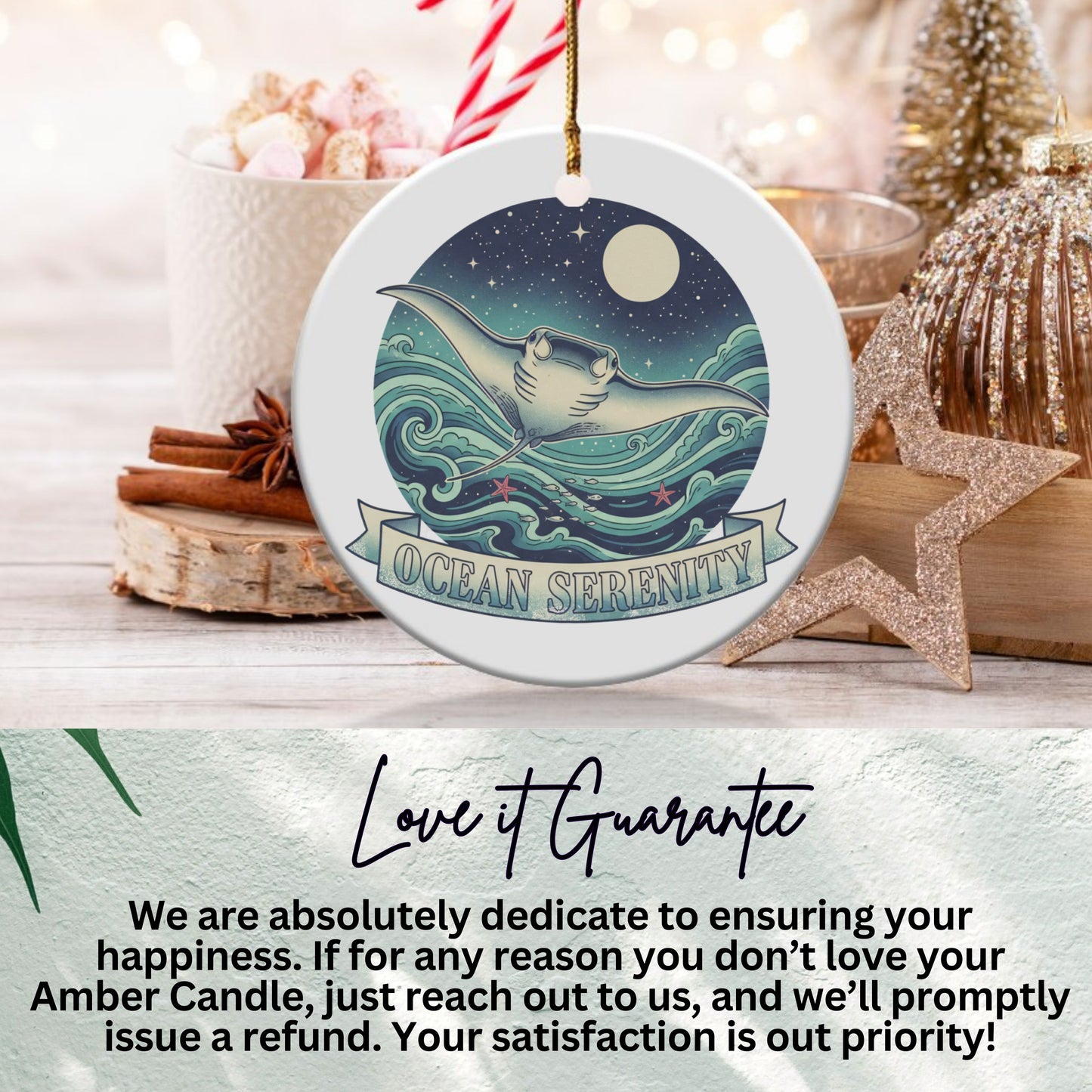 Ocean Serenity Love Guarantee Label product type