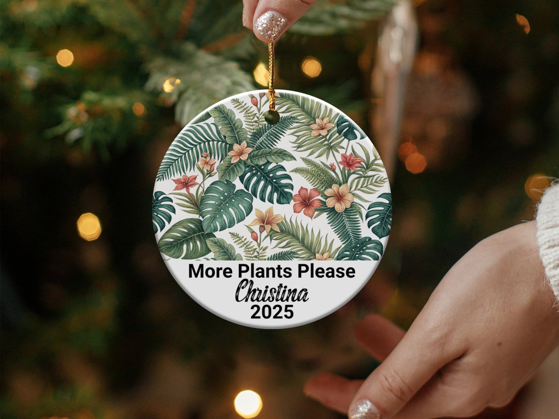 More Plants Please Custom Christmas Ornament product