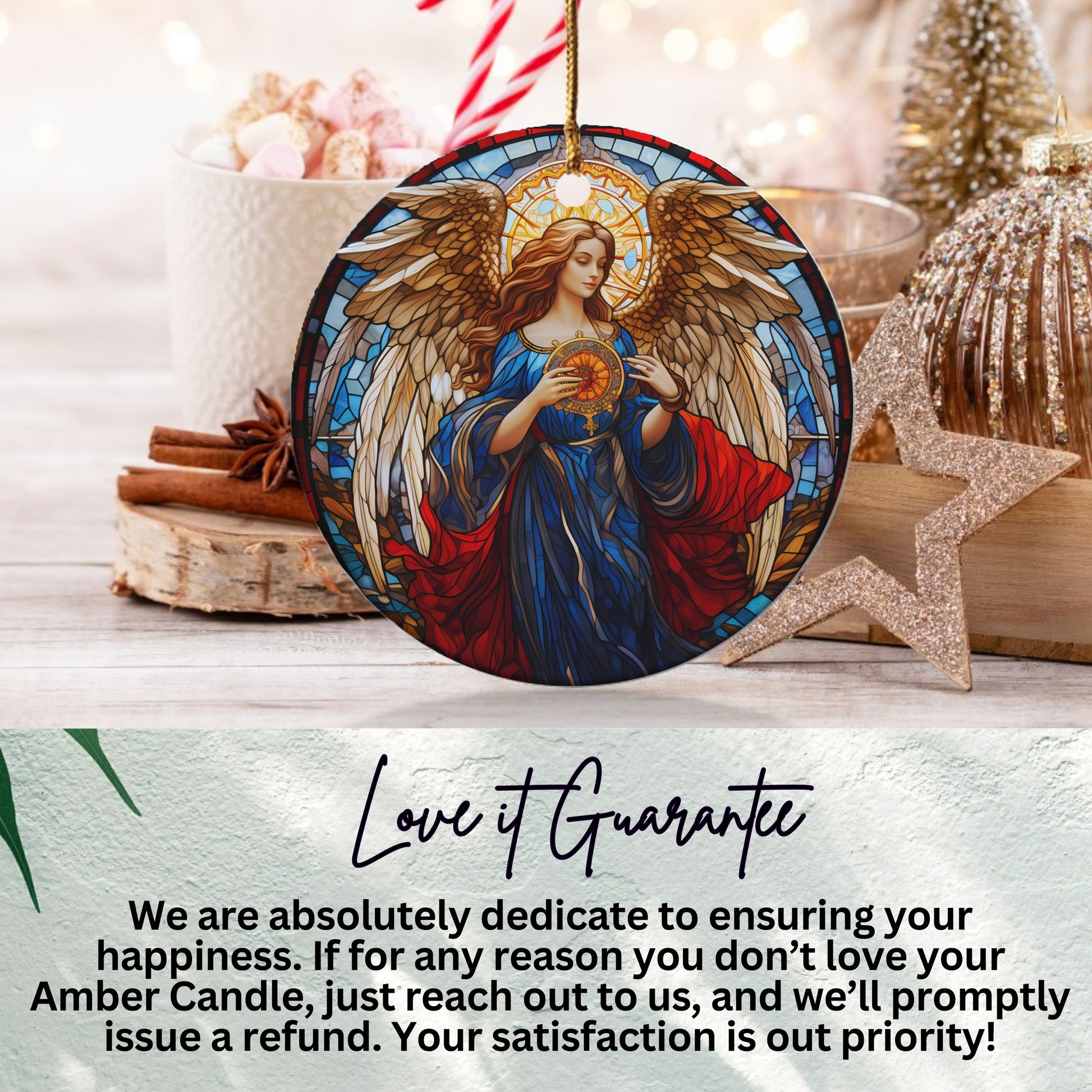 Angel Ornament with Stained Glass Design product type