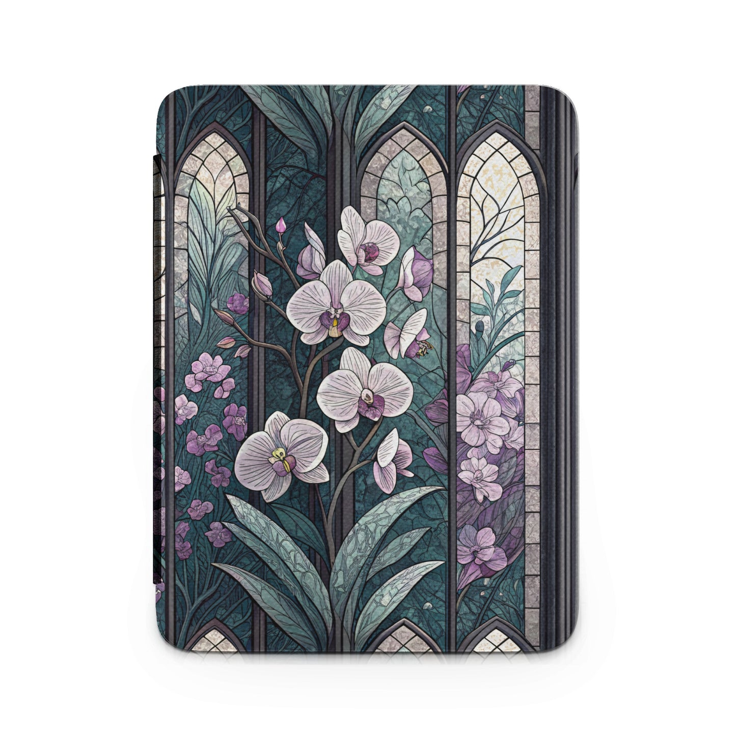 Stained Glass Floral Art Design Protective Tablet Cover